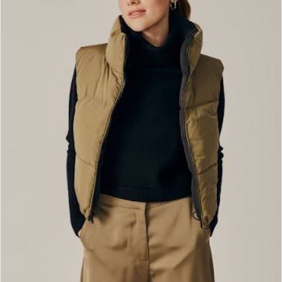 Deluc Black and Tan Puffer Vest - Picture 2 of 3